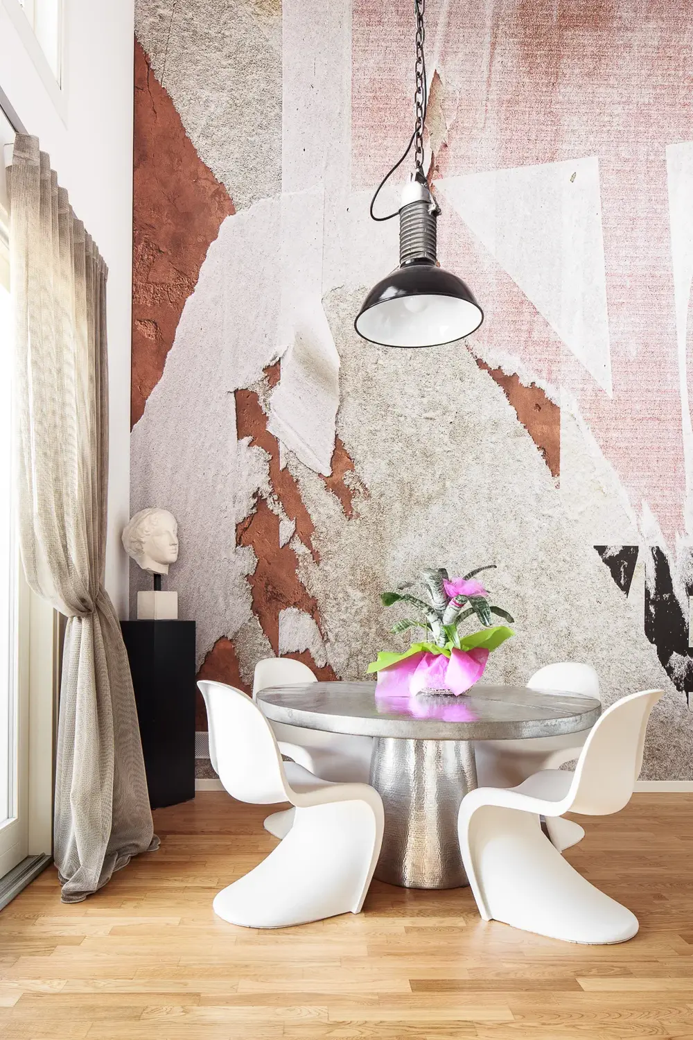 Arredo soggiorno appartamento con terrazzo a rimini.