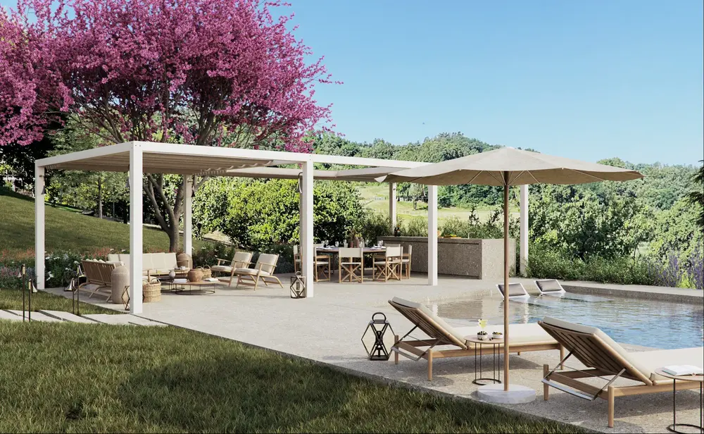 Realizzazione piscina esterna.