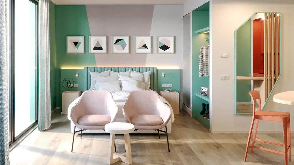 Progetto architettonico per hotel donatello.
