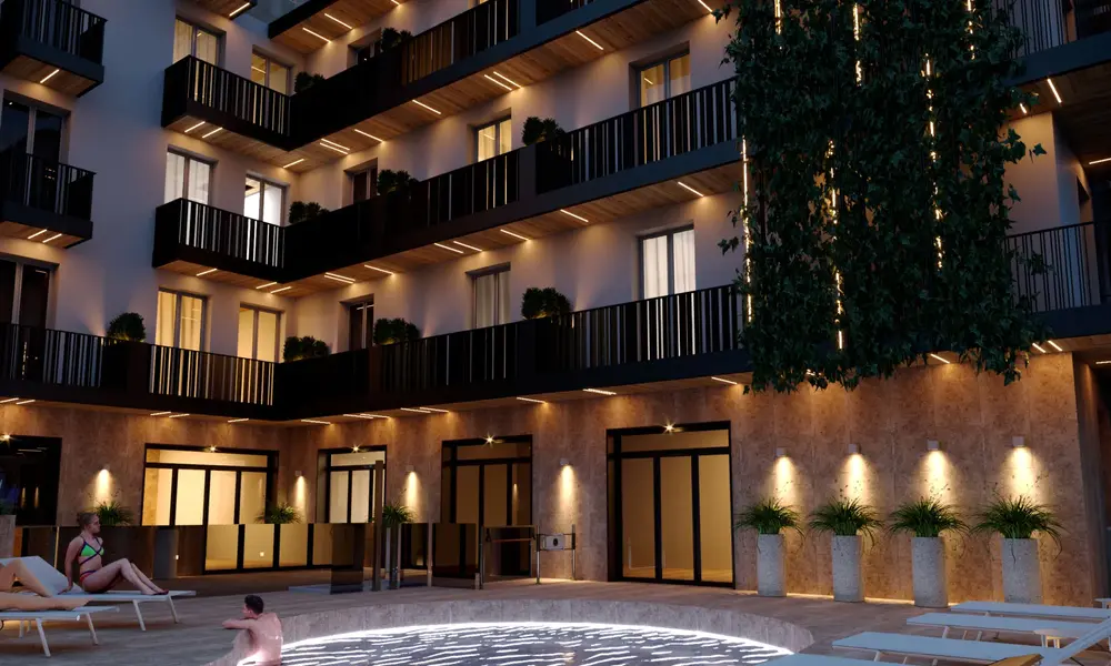 Progetto architettonico per hotel myplace 06.