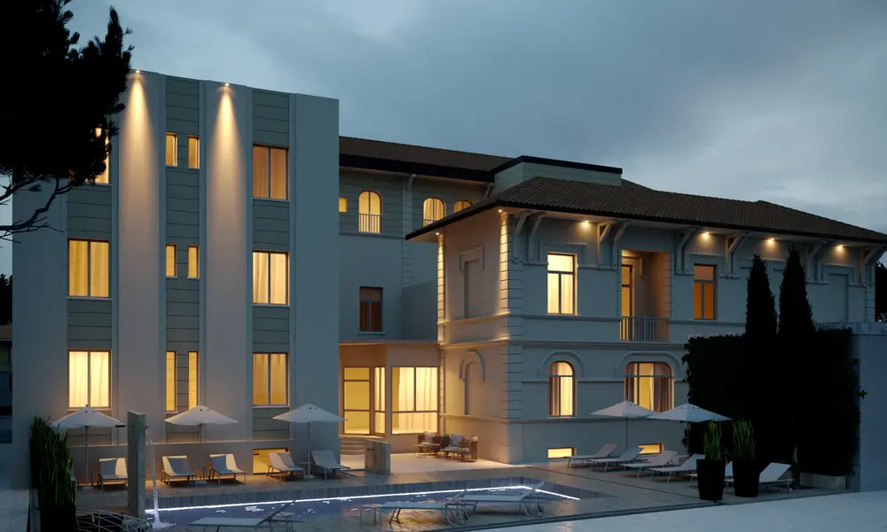 Progetto architettonico per hotel regina elena 57.