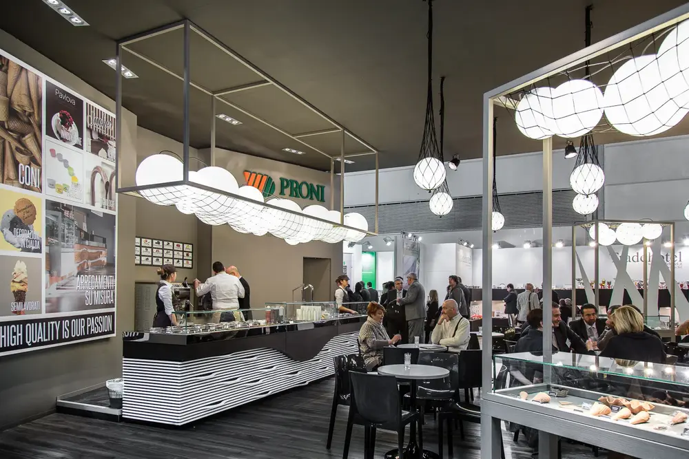 Progetto architettonico per stand proni sigep.